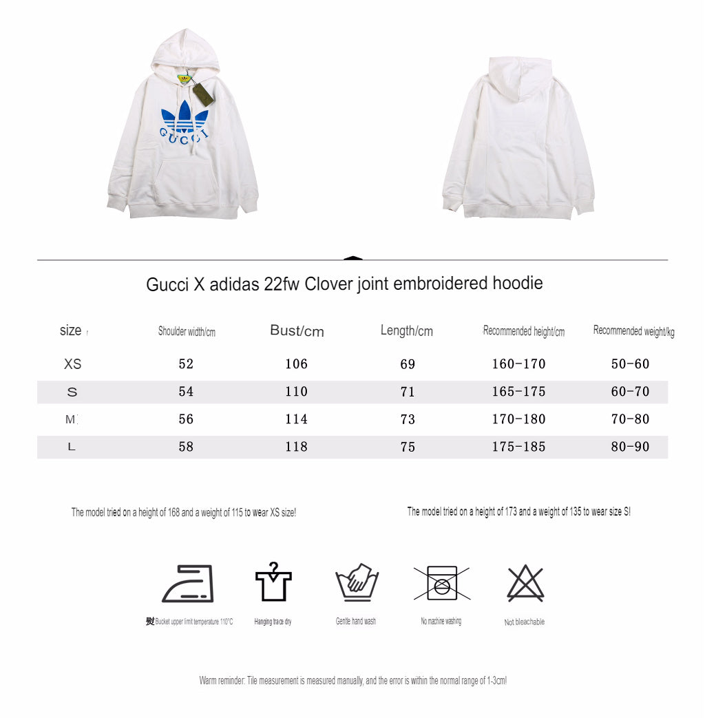Gucci x Adidas White Hoodie - Phantom Kicks