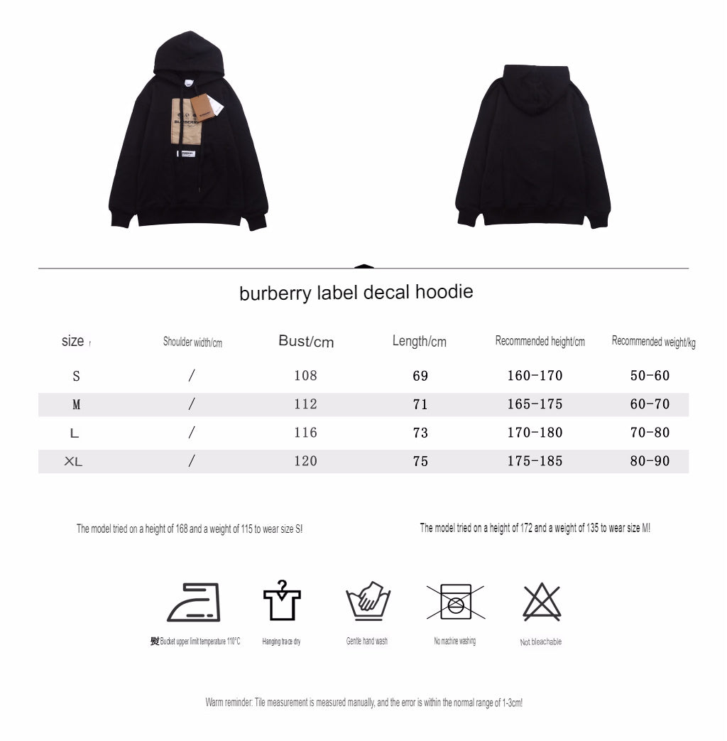 Burberry Black Hoodie with Logo Patch - Phantom Kicks