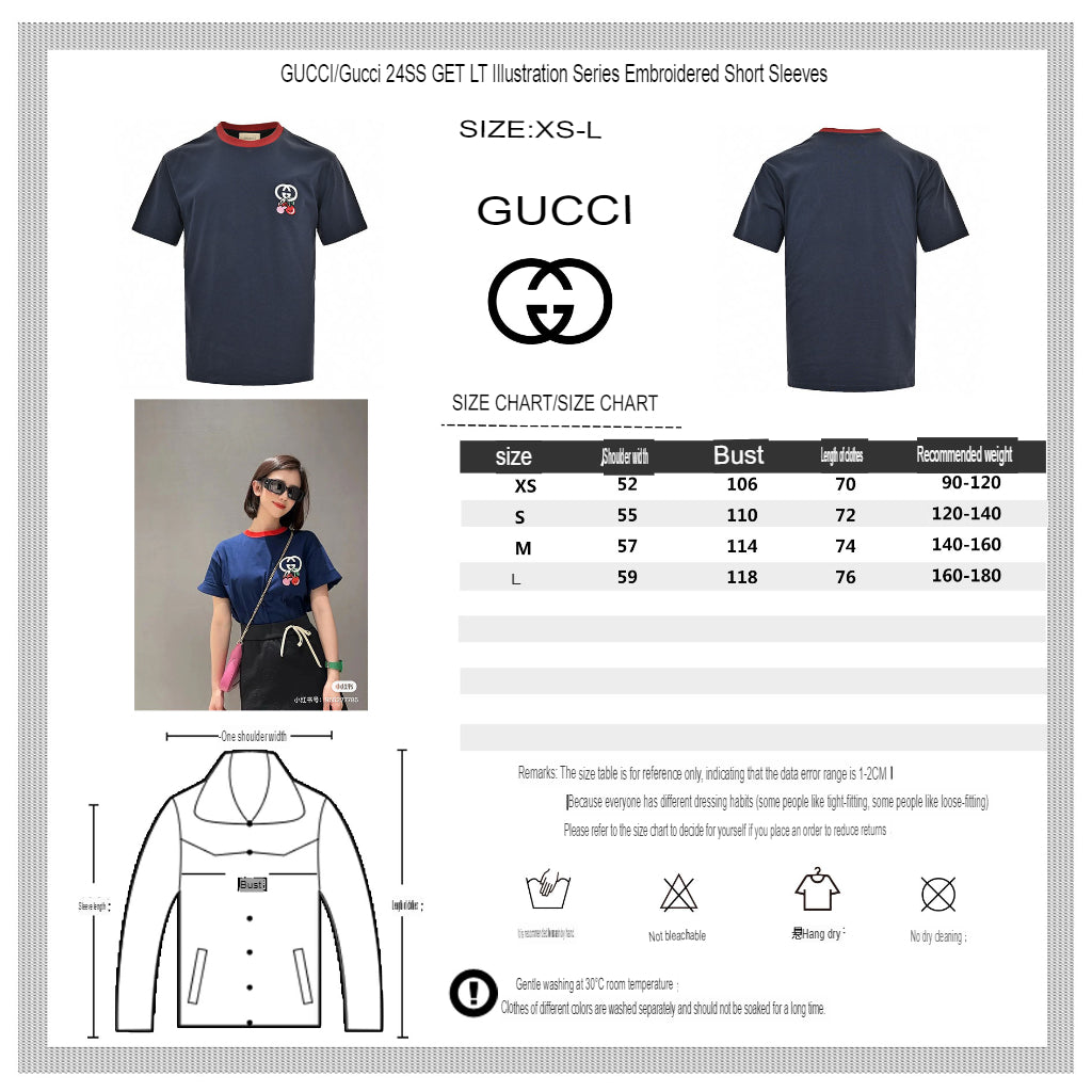 Gucci Cherry Logo Navy T-Shirt - Phantom Kicks