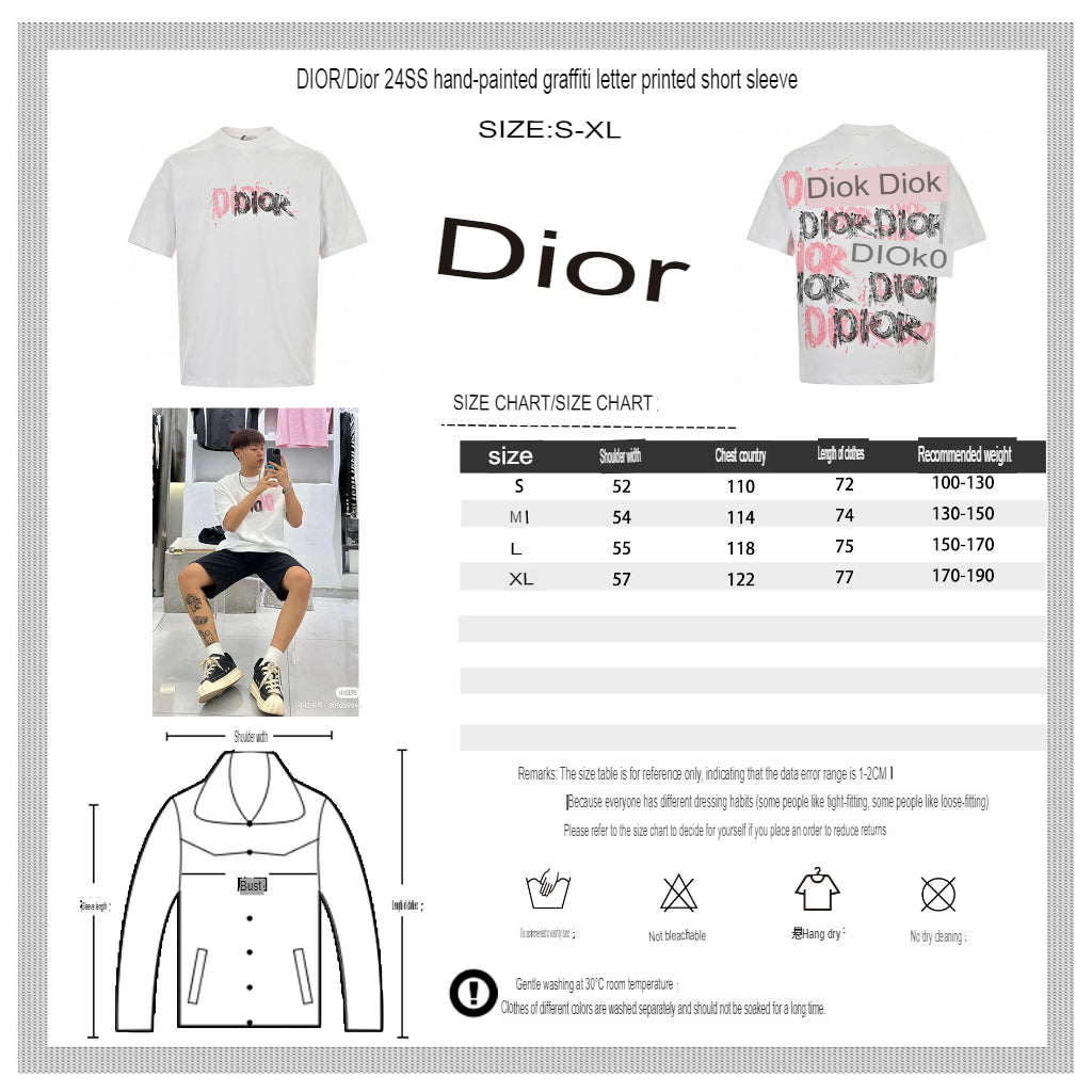 Dior Graffiti Logo T-Shirt in White - Phantom Kicks