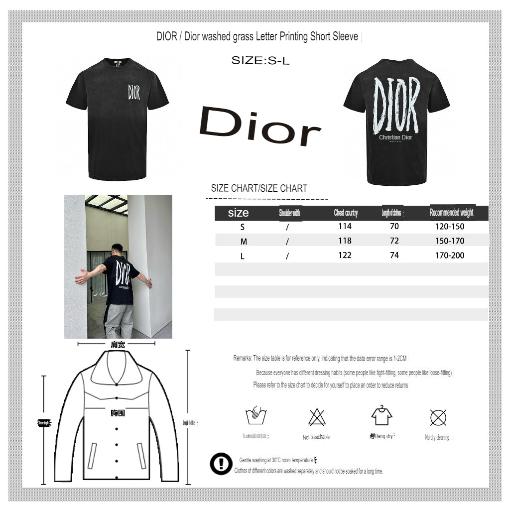 Dior Logo T-Shirt (Black) - Phantom Kicks