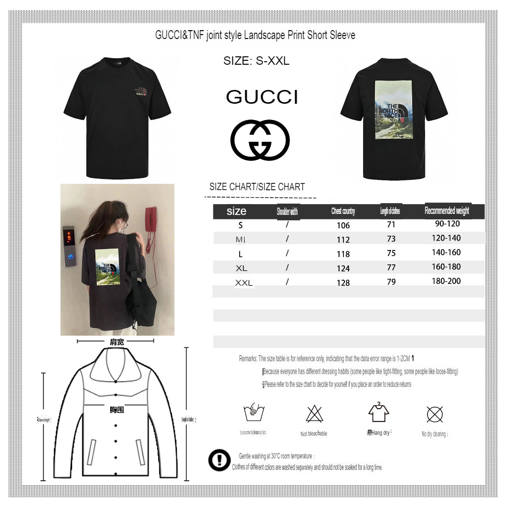 The North Face x Gucci Nature Print T-Shirt (Black) - Phantom Kicks