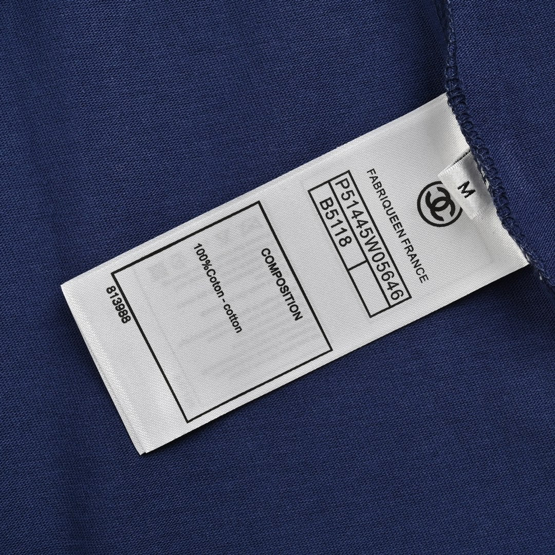 Chanel Logo T-Shirt (Navy Blue) - Phantom Kicks