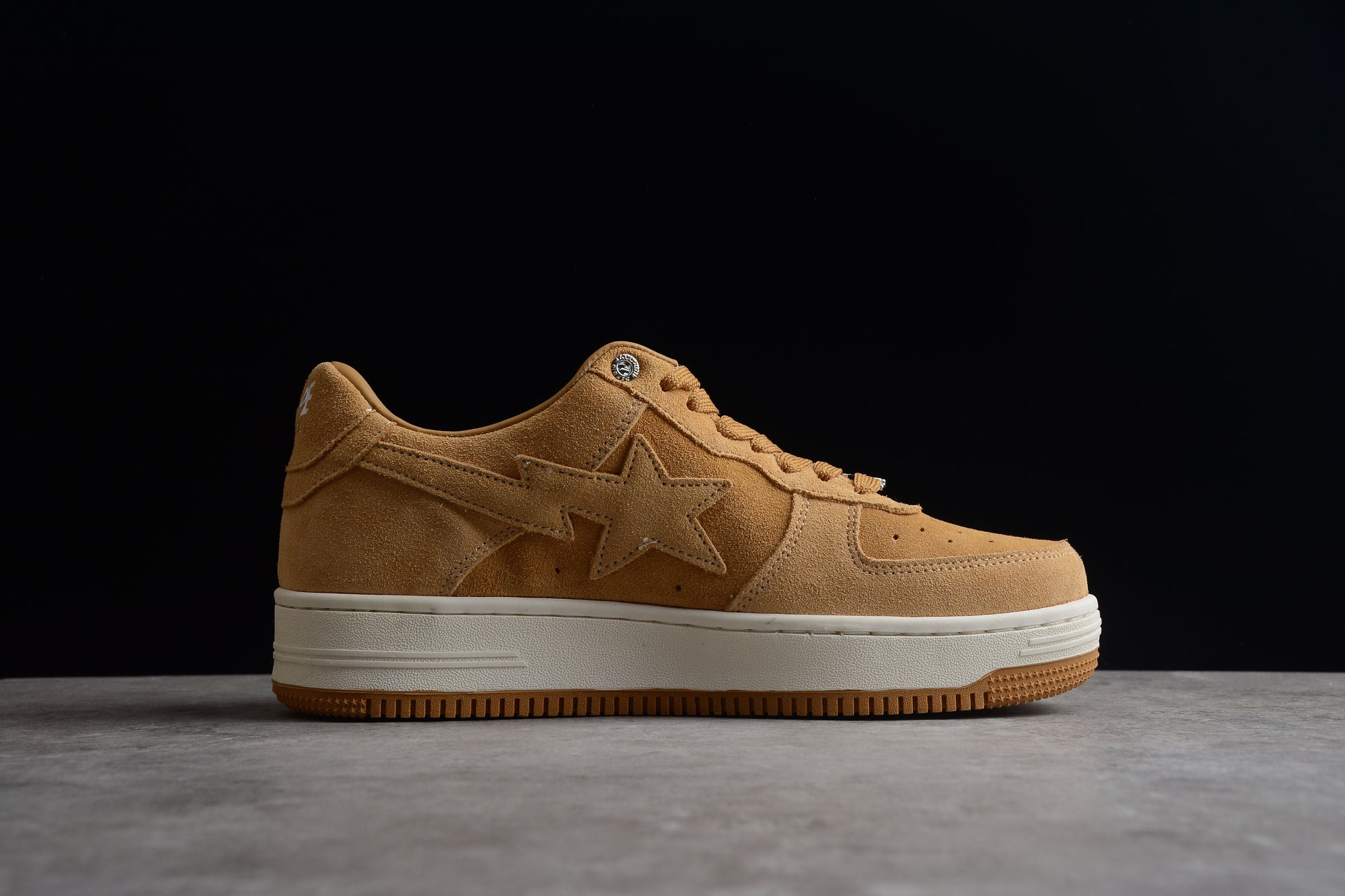 BAPE STA Low-Top Tan Suede Sneakers - Phantom Kicks