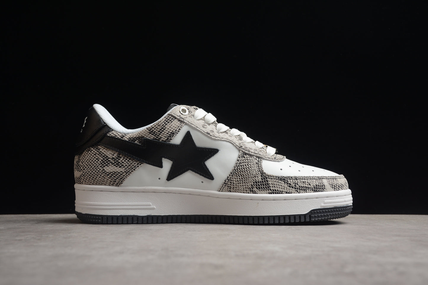 BAPE STA Low-Top Sneakers with Snakeskin Pattern - Phantom Kicks