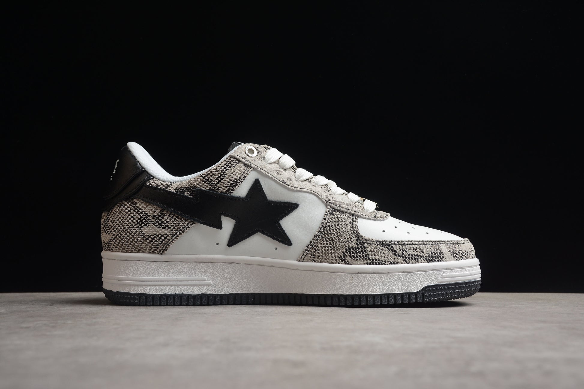 BAPE STA Low-Top Sneakers with Snakeskin Pattern - Phantom Kicks