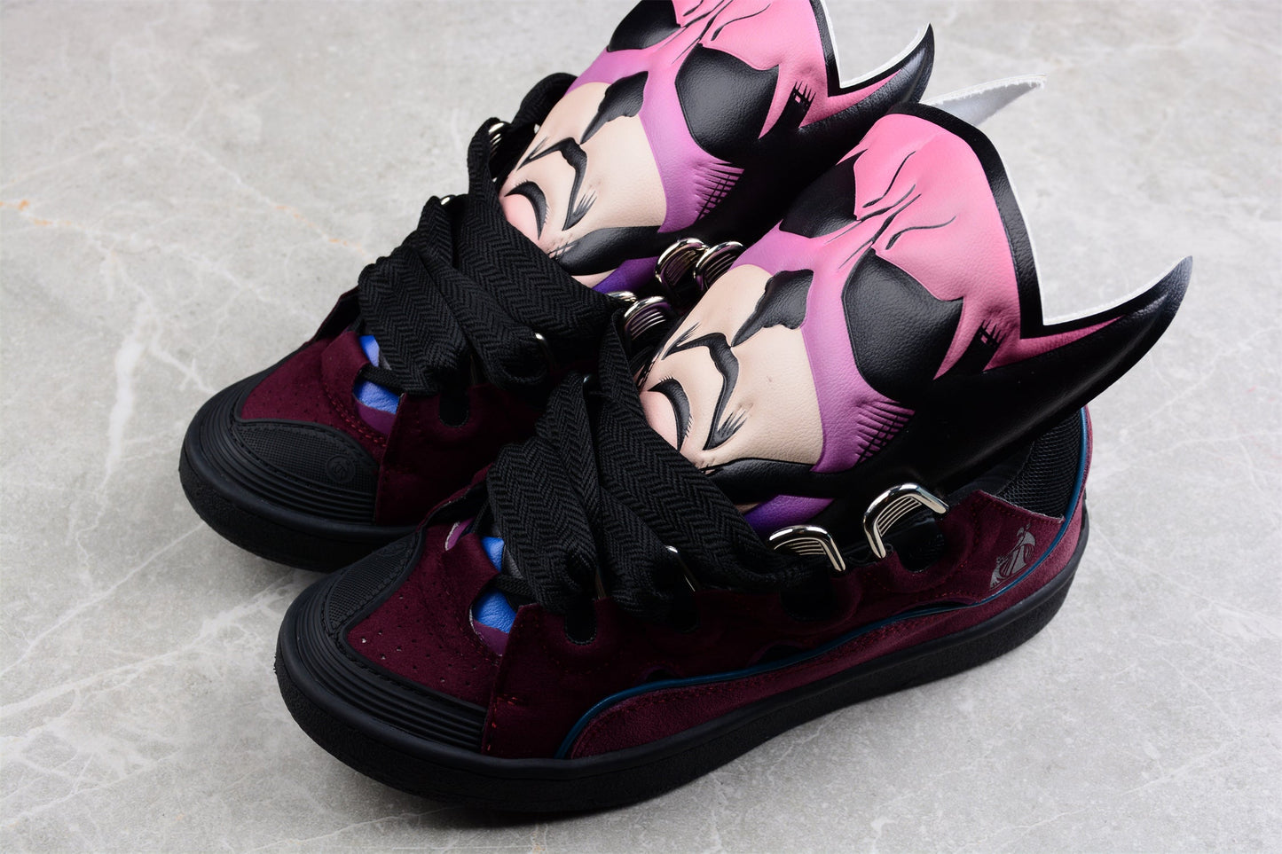 Lanvin Burgundy Suede Sneakers - Phantom Kicks