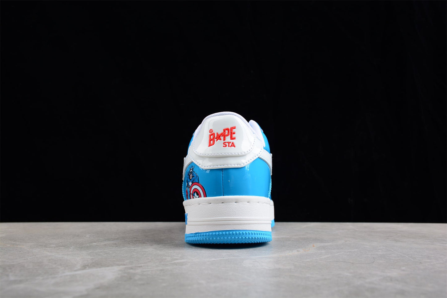 BAPE STA Low-Top Sneakers in Blue and Red Captain America Edition - Phantom Kicks