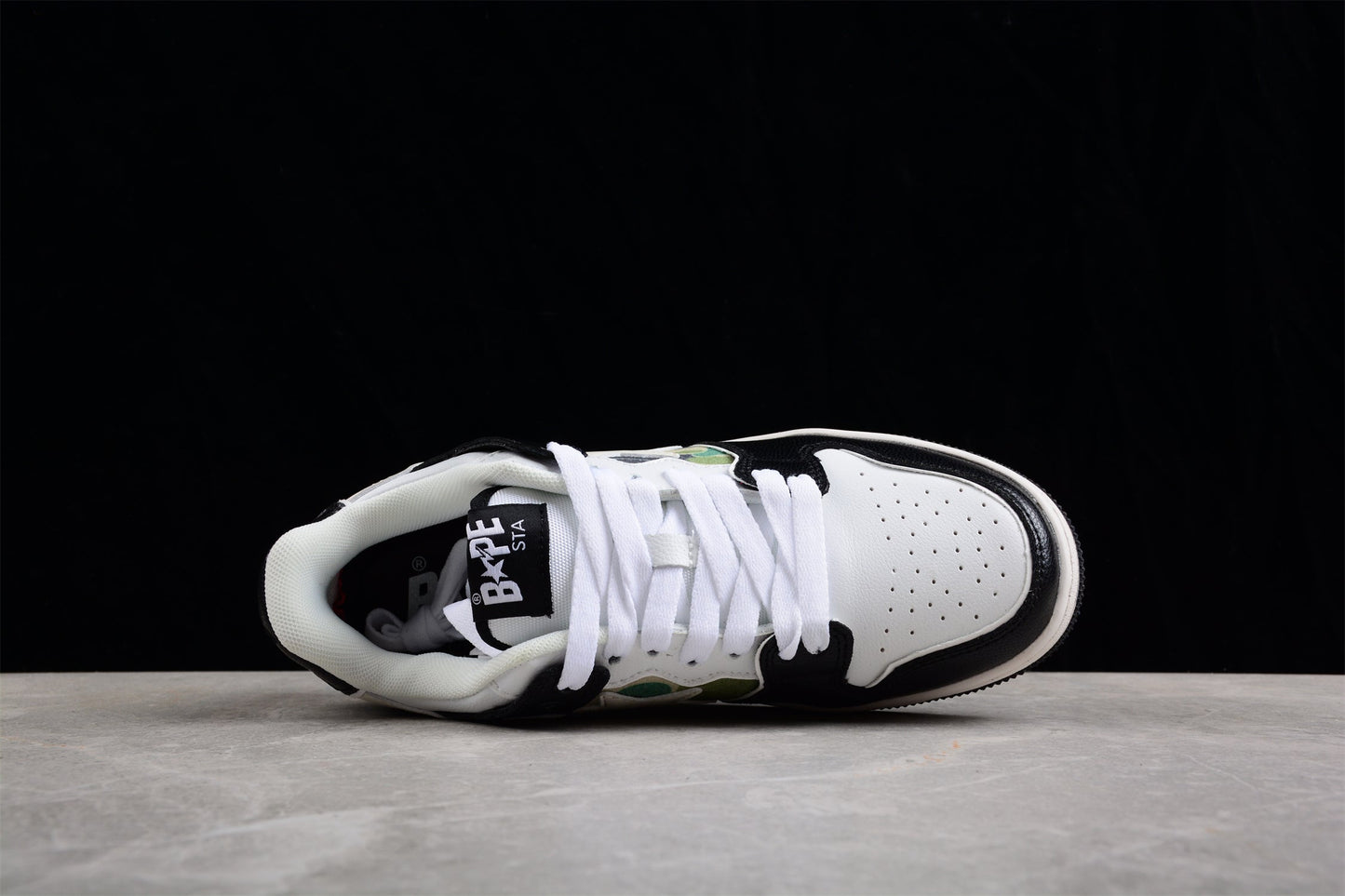 BAPE STA Low-Top Sneakers in Black, White, and Camo - Phantom Kicks