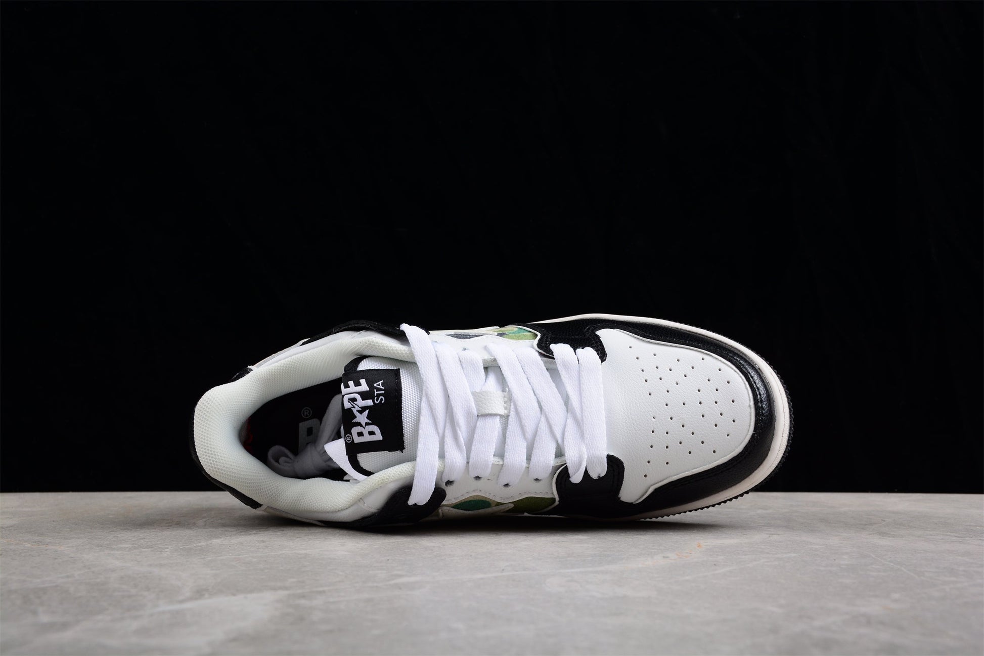 BAPE STA Low-Top Sneakers in Black, White, and Camo - Phantom Kicks