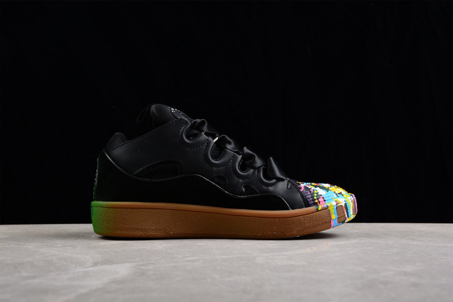 Black Multicolor Low Top Sneakers - Phantom Kicks