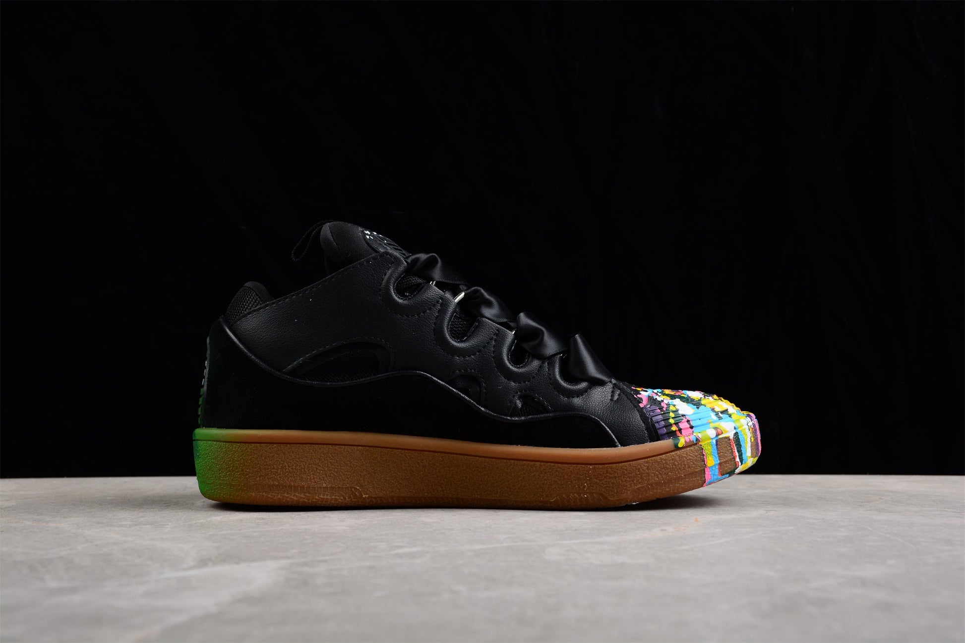 Black Multicolor Low Top Sneakers - Phantom Kicks