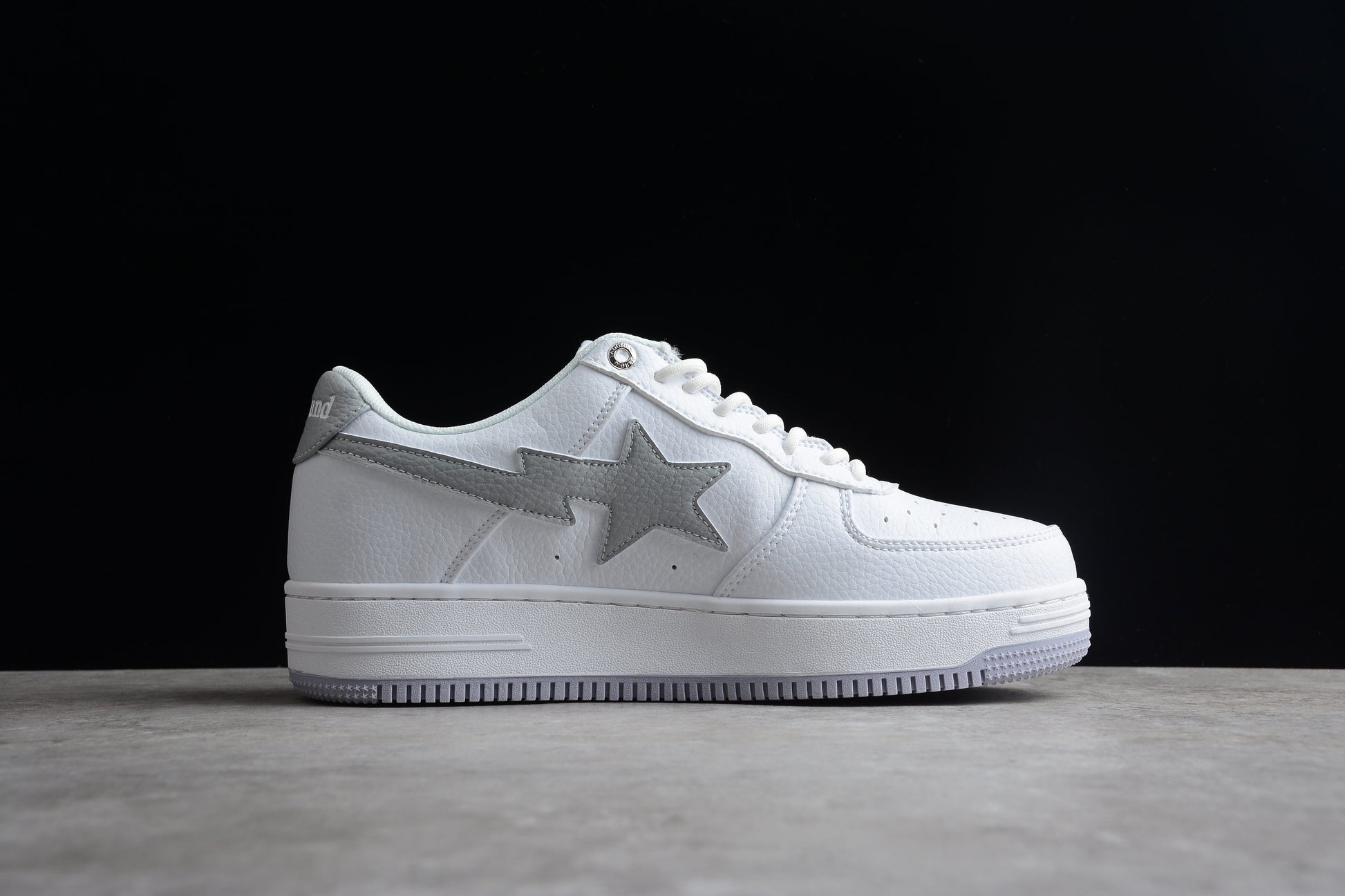 BAPE STA Low-Top Sneakers in White and Gray - Phantom Kicks