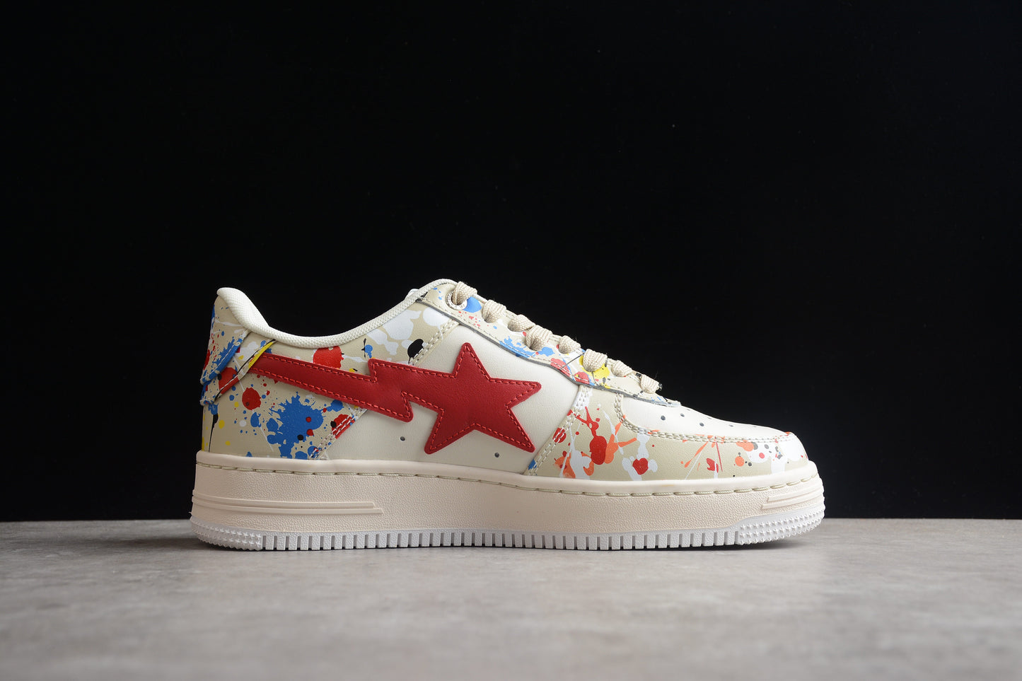 BAPE STA Splatter Low-Top Sneakers - Phantom Kicks