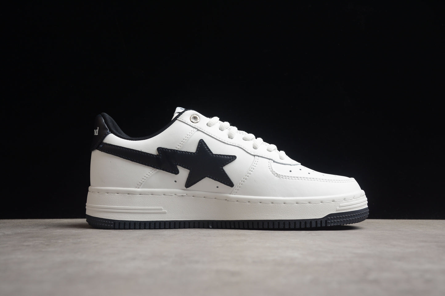 BAPE STA Low-Top White and Black Sneakers - Phantom Kicks