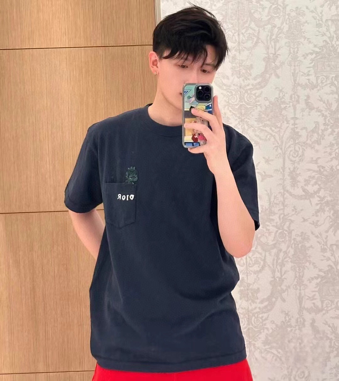 Dior Embroidered Lizard T-Shirt - Black - Phantom Kicks