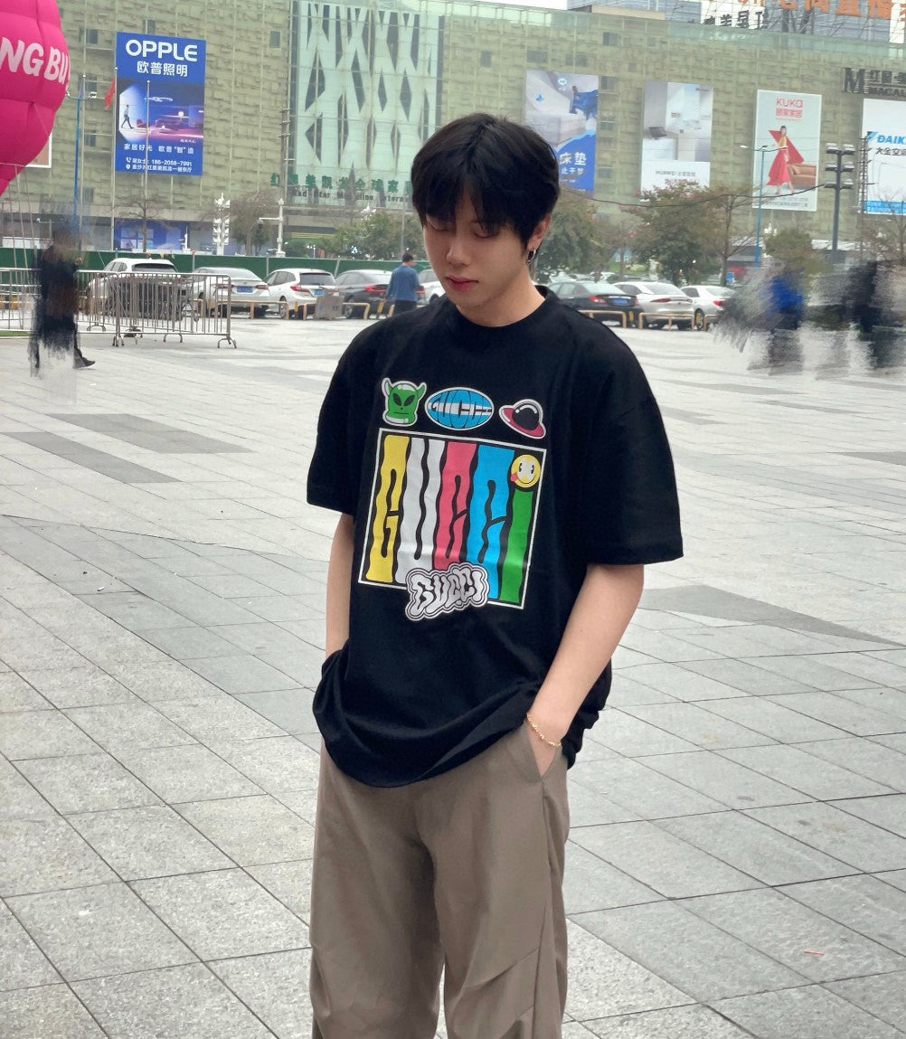 Gucci Cartoon Graphic T-Shirt (Black) - Phantom Kicks