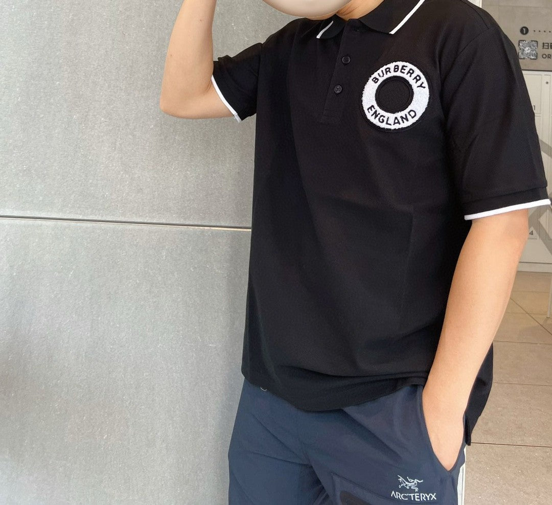 Burberry England Polo Shirt (Black) - Phantom Kicks