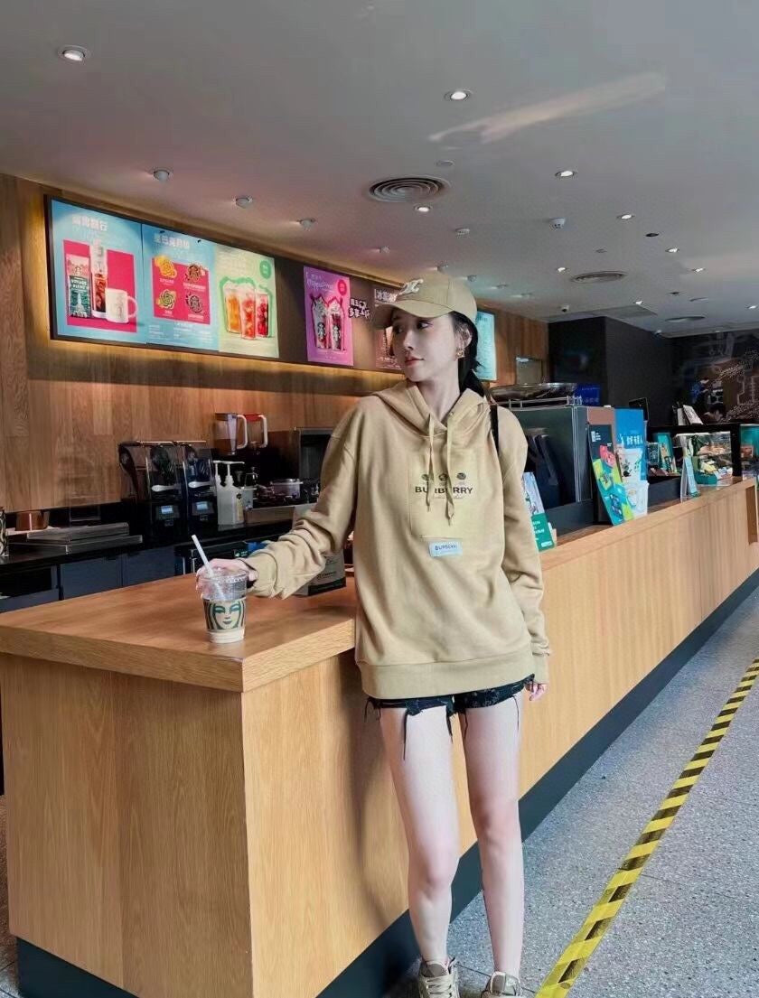 Burberry Brown Hoodie with Logo Patch - Phantom Kicks