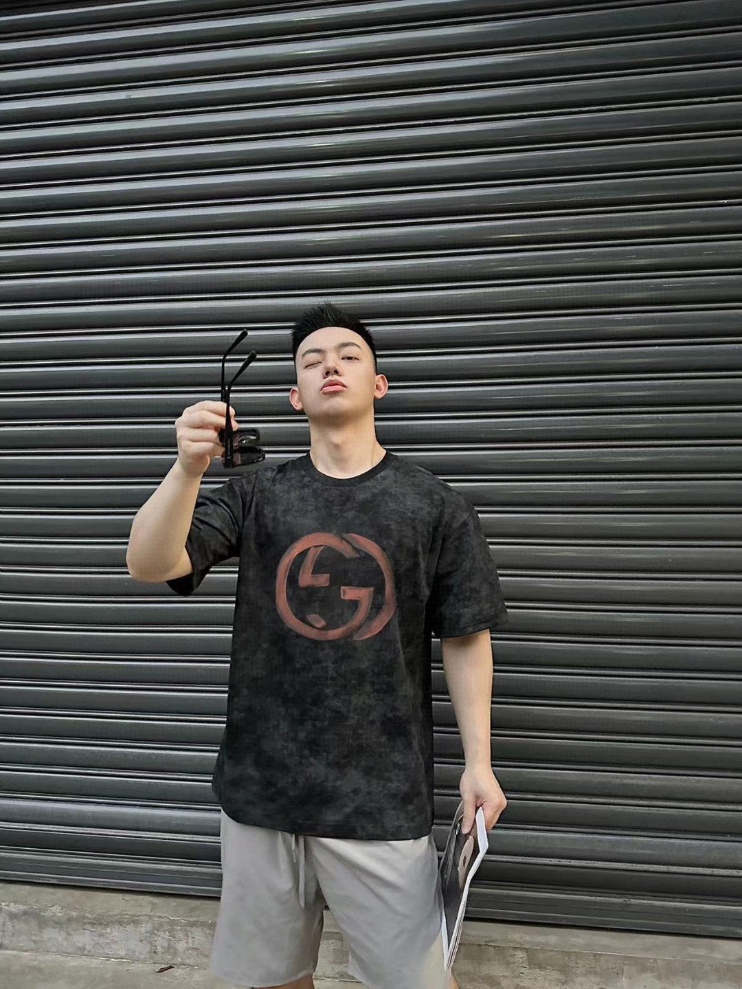 Gucci Distressed Logo T-Shirt (Black) - Phantom Kicks