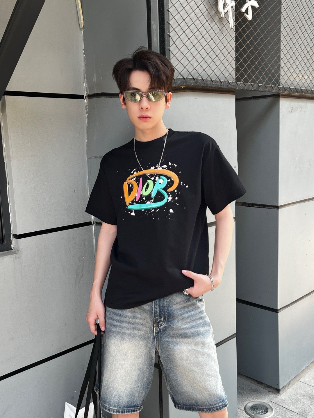 Dior Multicolor Logo Black T-Shirt - Phantom Kicks