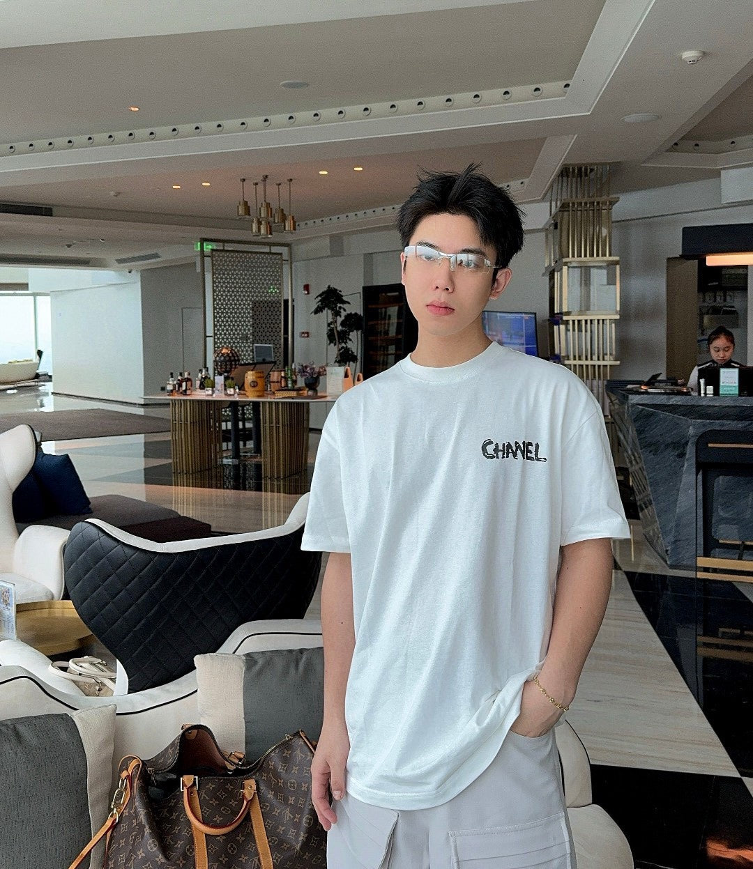 Chanel Pink Splash Logo T-Shirt - Phantom Kicks