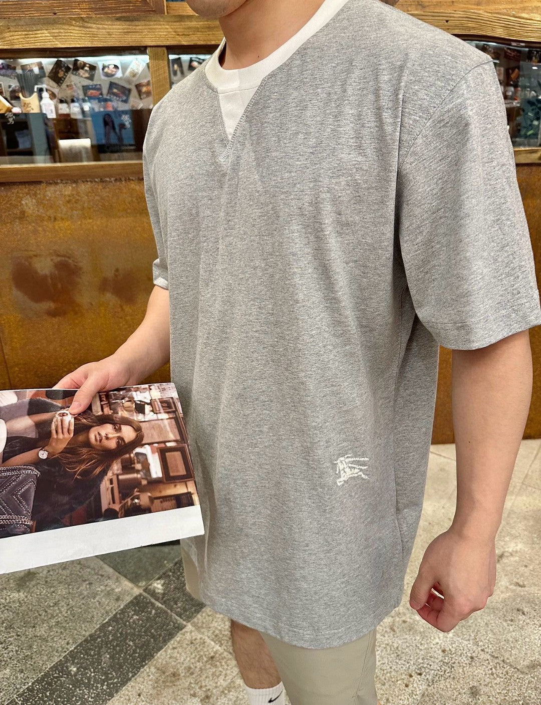 Burberry Classic Crewneck T-Shirt (Gray) - Phantom Kicks