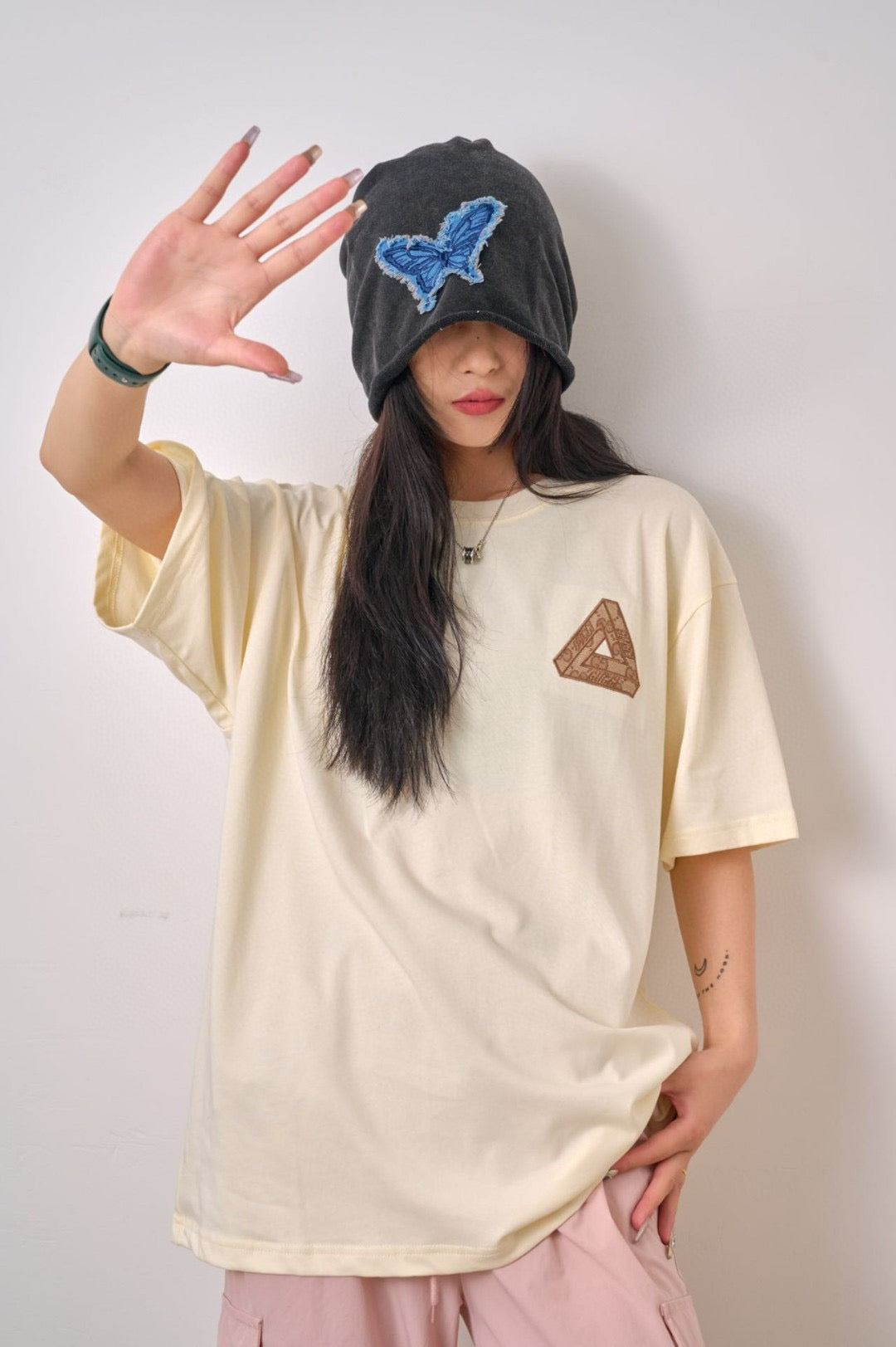 Gucci Triangle Logo Beige T-Shirt - Phantom Kicks