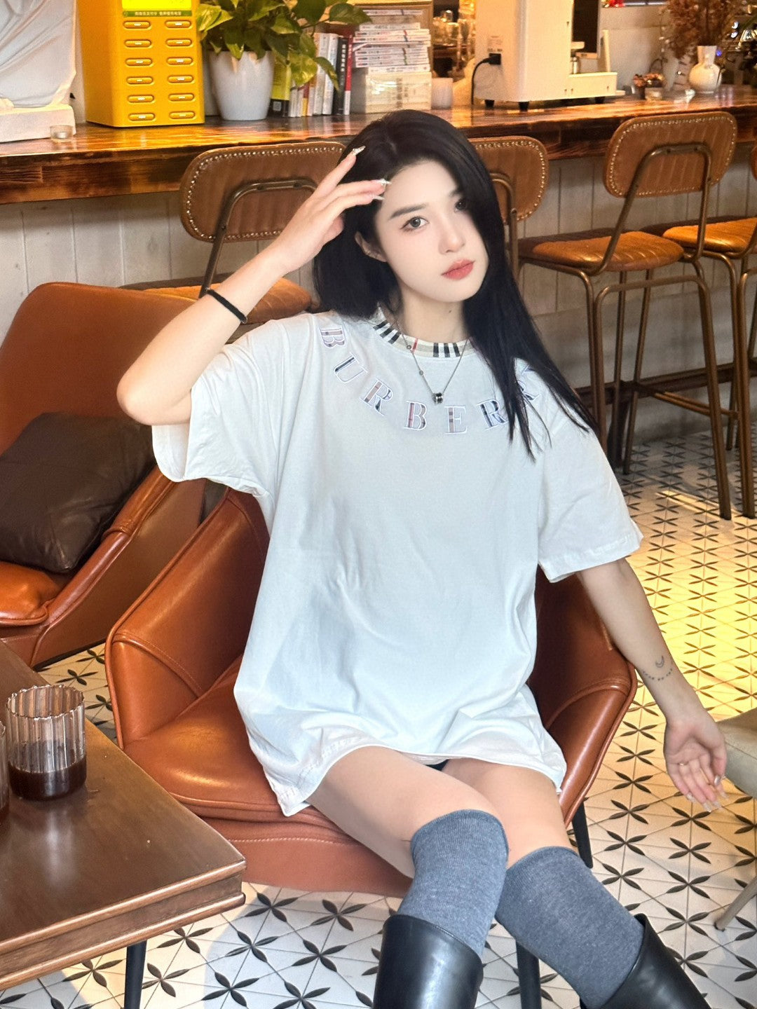 Burberry Logo Collar Detail T-Shirt - Phantom Kicks