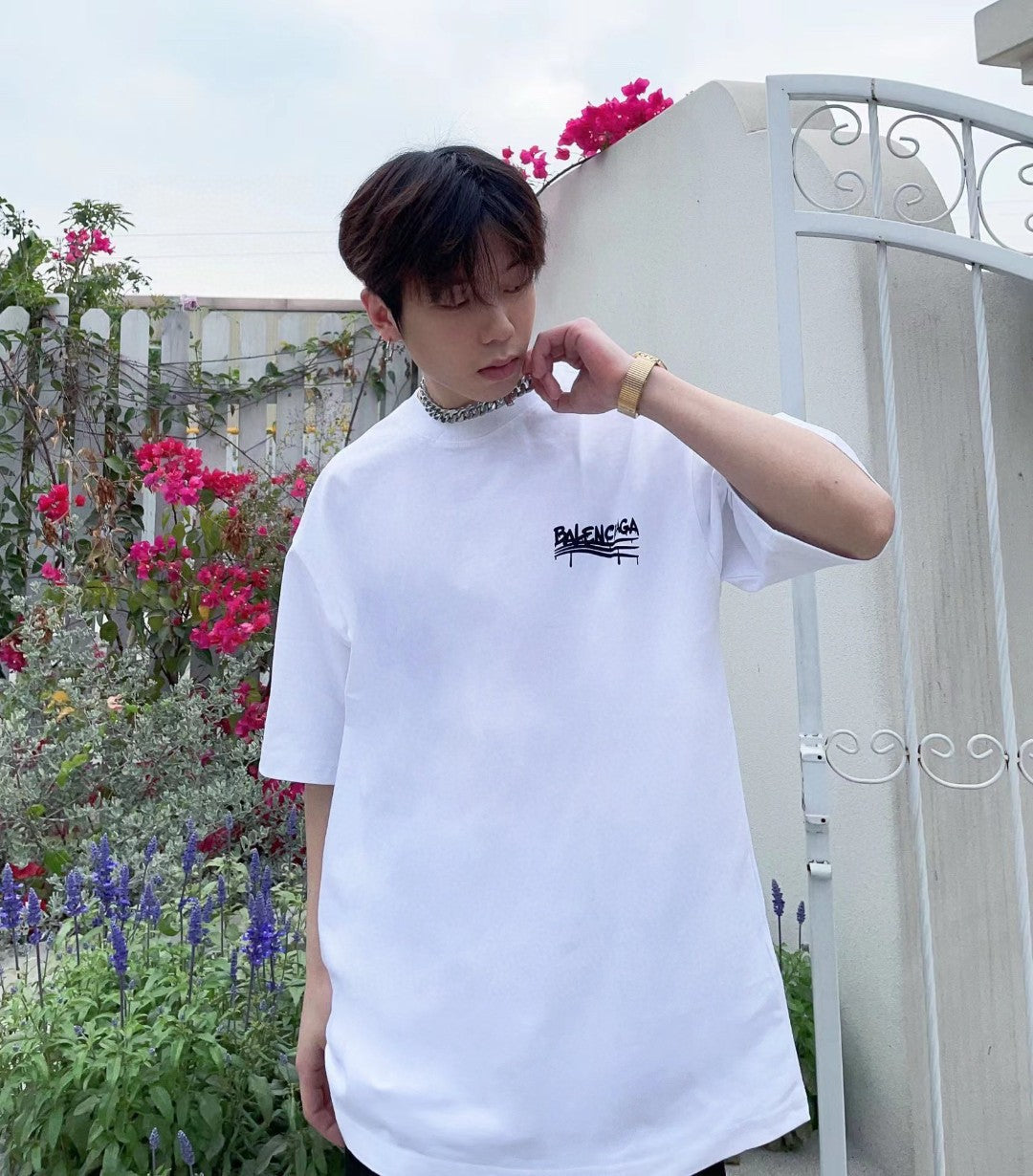 Balenciaga Paris T-Shirt (White) - Phantom Kicks