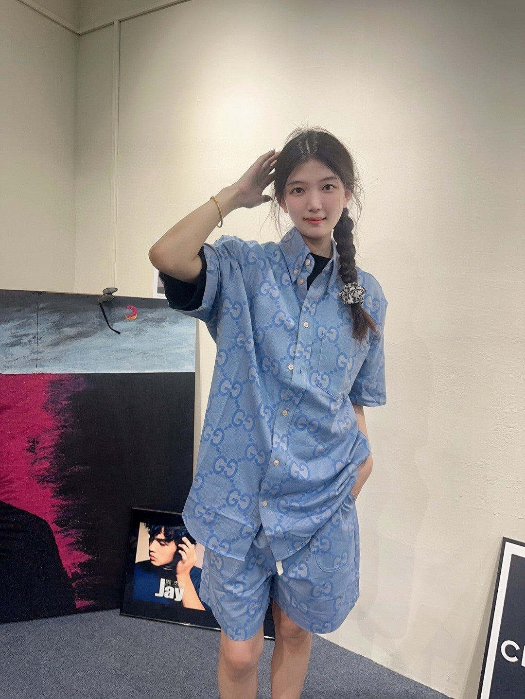 Gucci Allover Logo Denim Shirt - Phantom Kicks