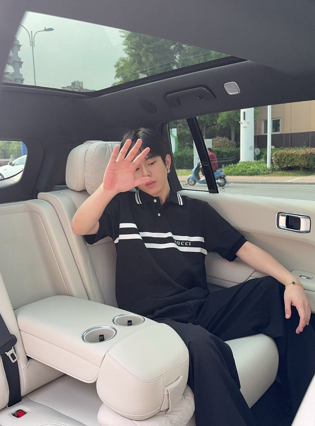 Gucci Striped Logo Polo Shirt (Black) - Phantom Kicks