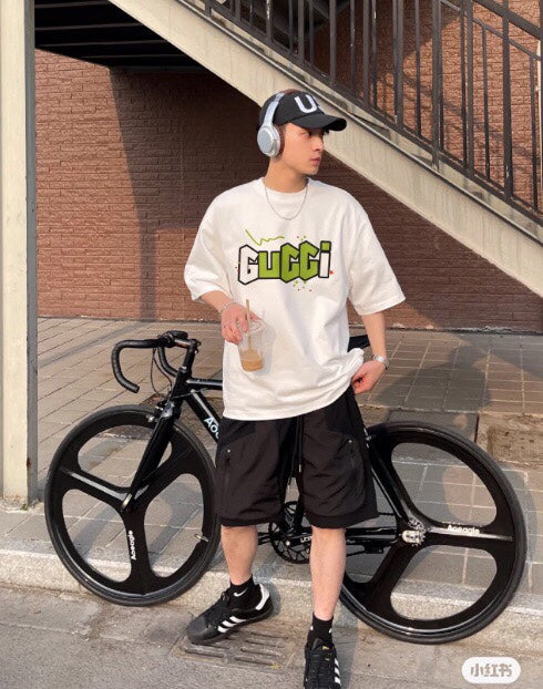 Gucci Lightning Bolt Logo T-Shirt in Cream - Phantom Kicks