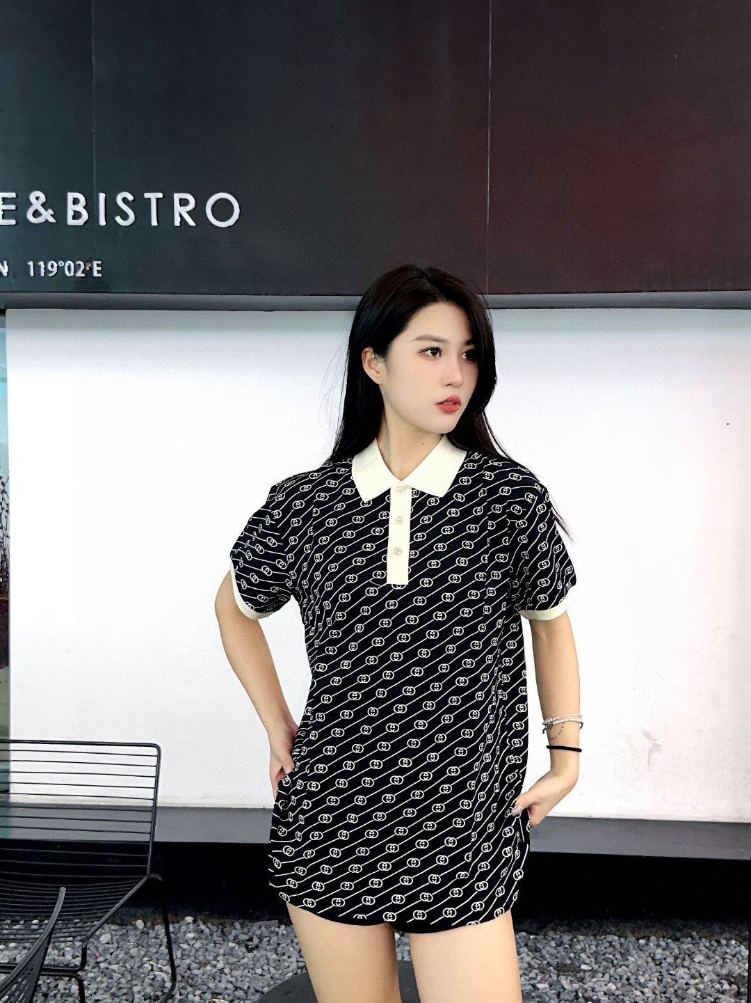 Gucci Black and Beige Patterned Polo Shirt - Phantom Kicks