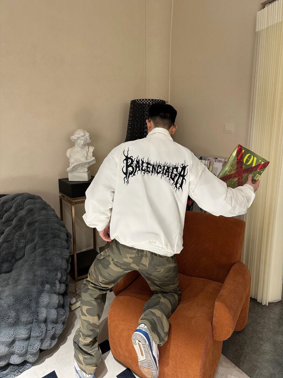 Balenciaga White Zip-Up Jacket - Phantom Kicks