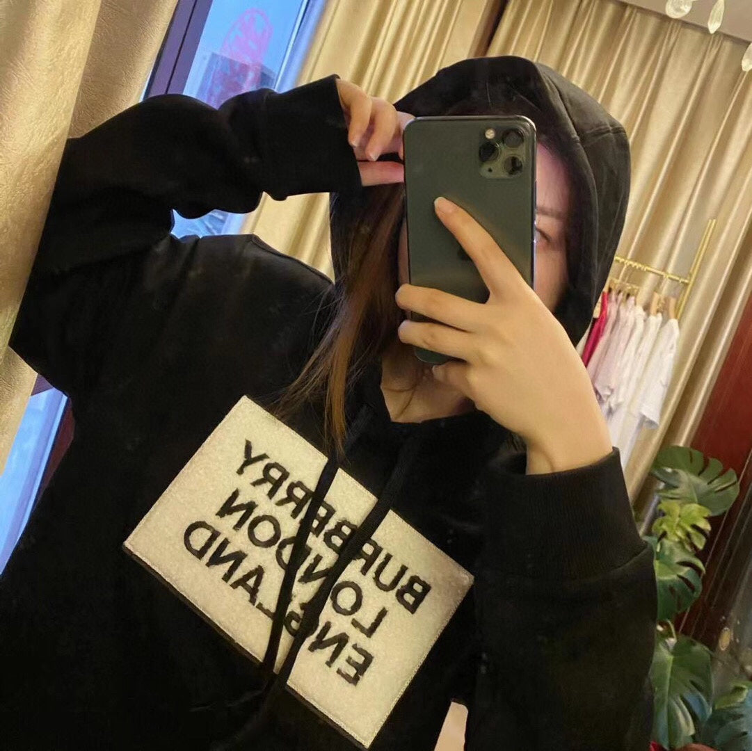 Burberry Black Hoodie with Logo - Phantom Kicks