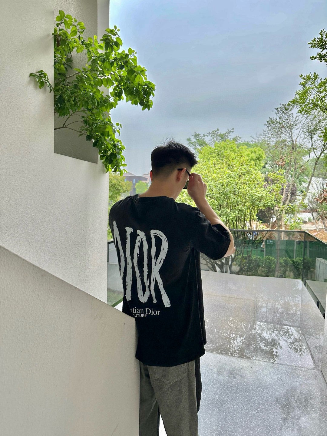 Dior Logo T-Shirt (Black) - Phantom Kicks