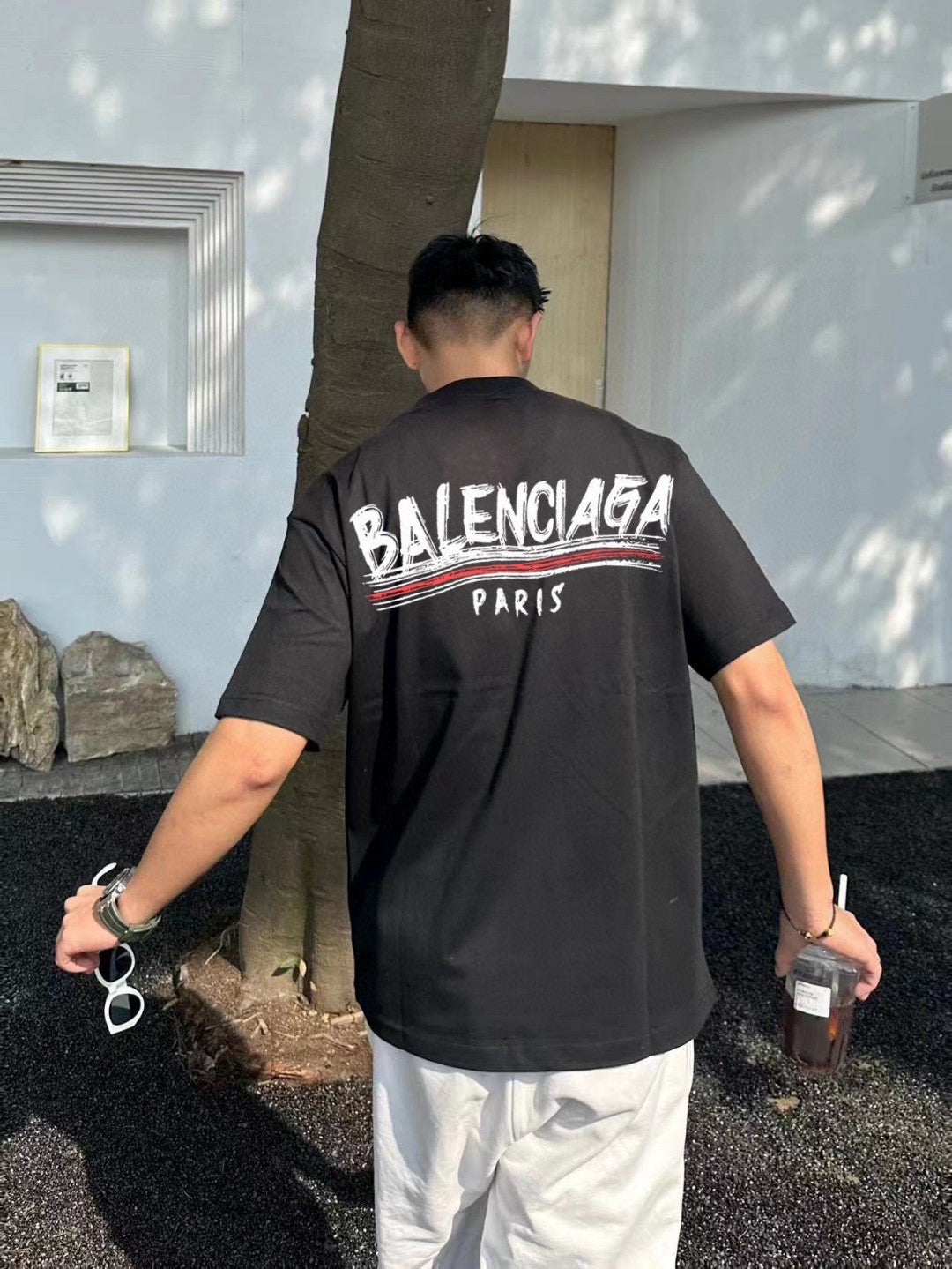 Balenciaga Paris Logo T-Shirt - Phantom Kicks