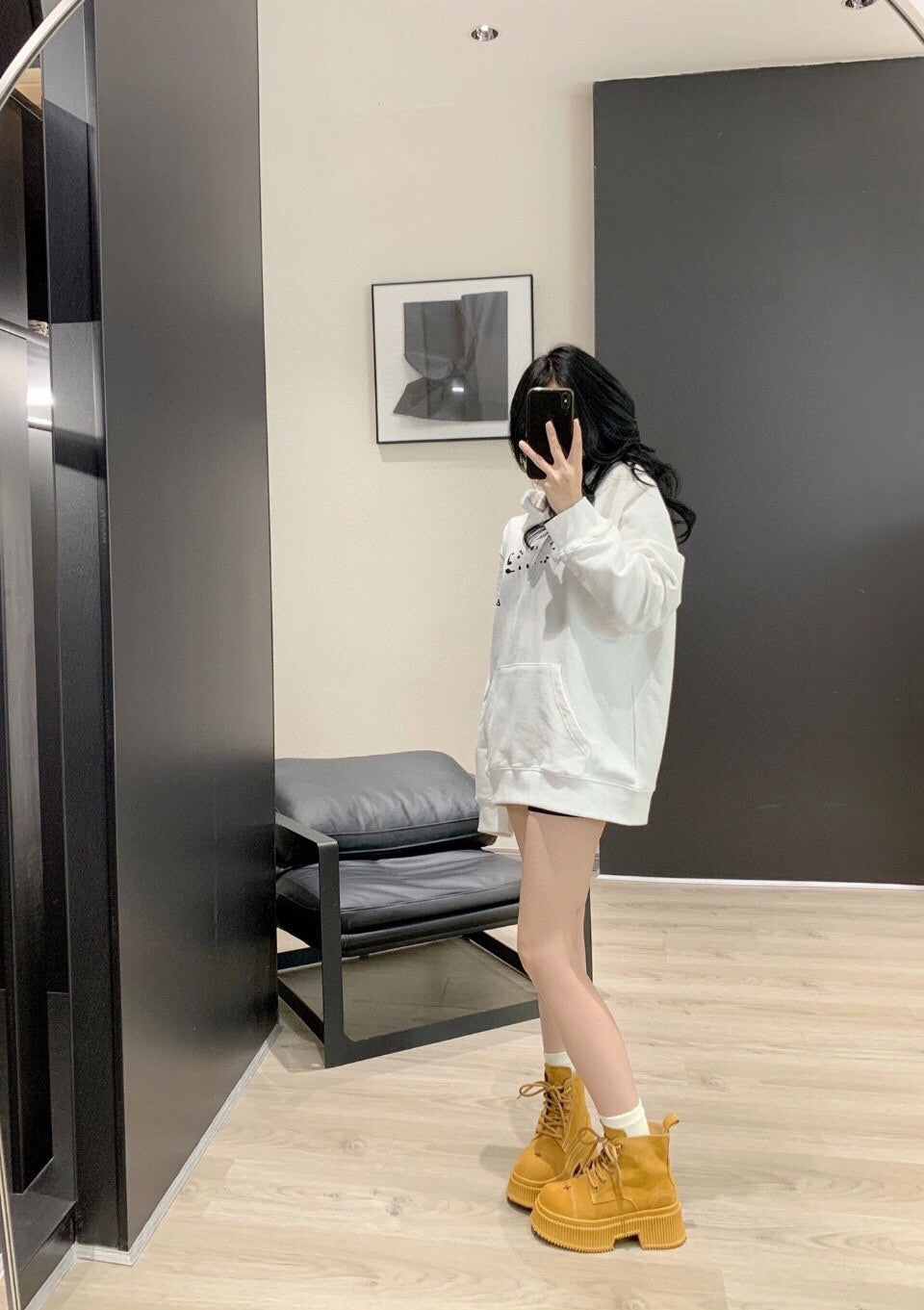 Balenciaga White Logo Hoodie - Phantom Kicks