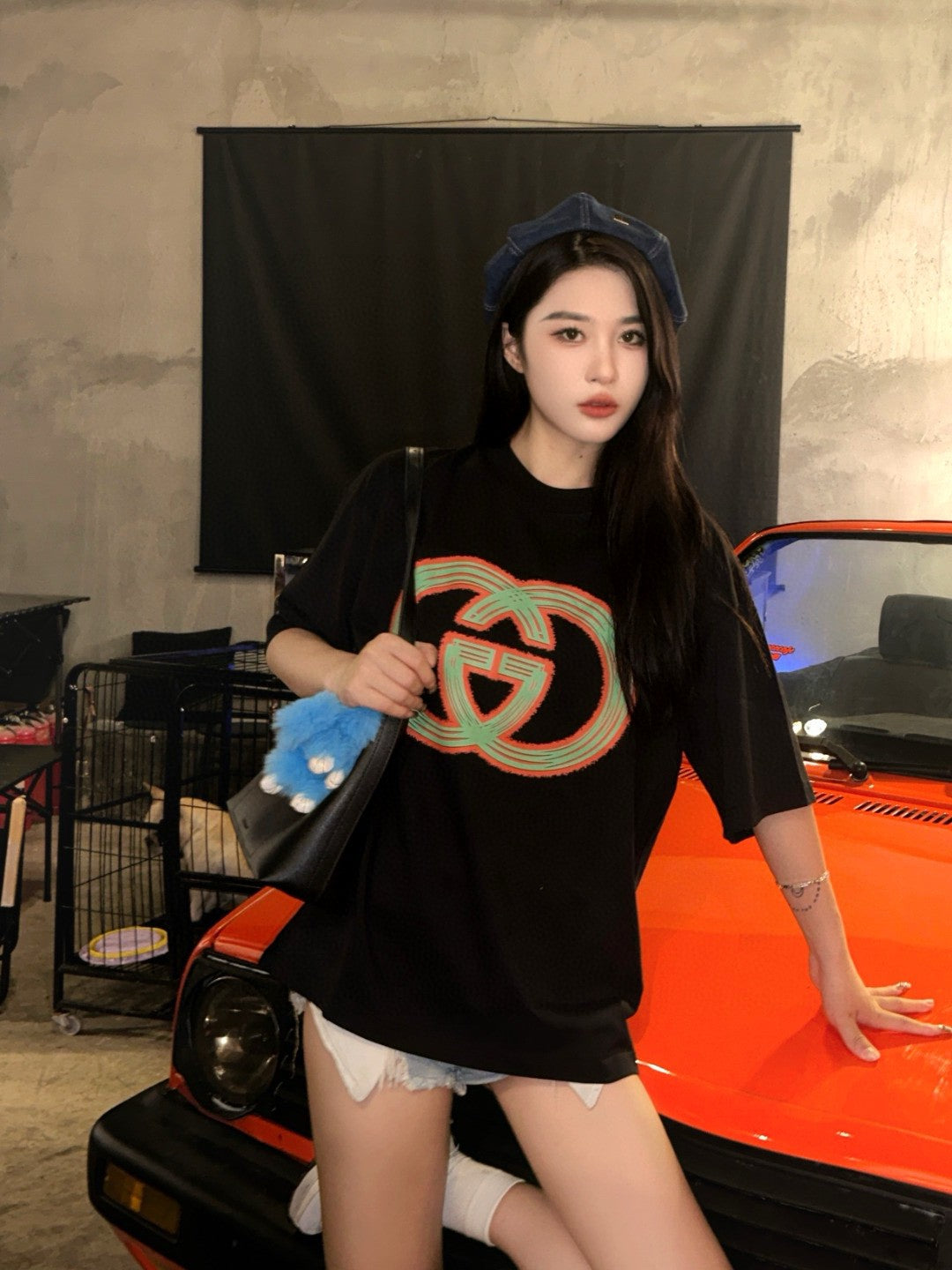 Gucci Multicolor Interlocking G Logo Black T-Shirt - Phantom Kicks