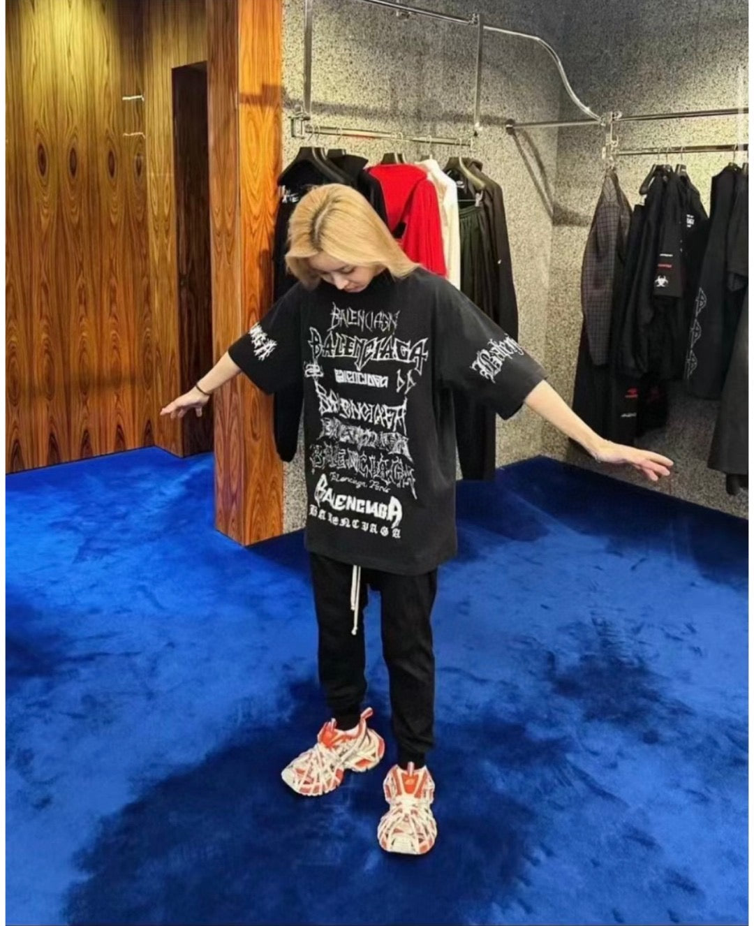 Balenciaga Multi-Logo Black T-Shirt - Phantom Kicks