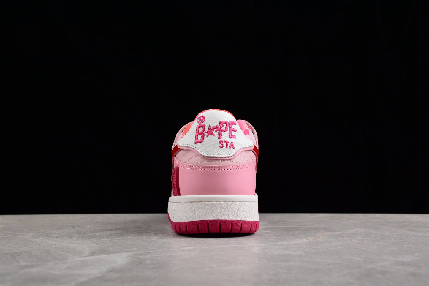 BAPE STA Low-Top Sneakers in Red and Pink - Phantom Kicks