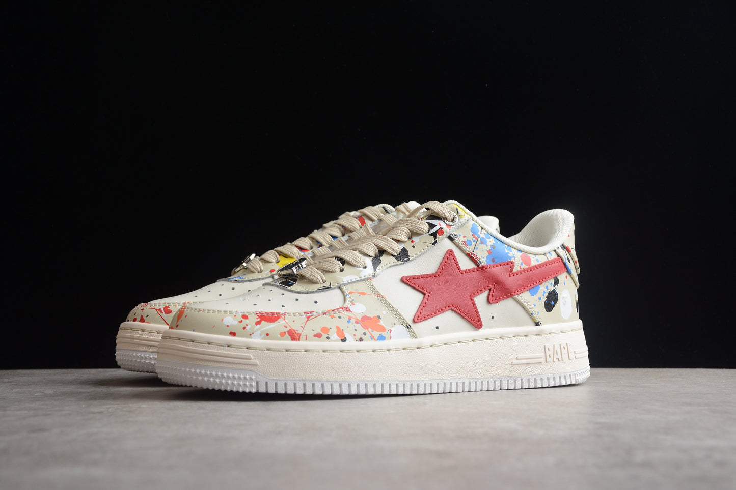 BAPE STA Splatter Low-Top Sneakers - Phantom Kicks