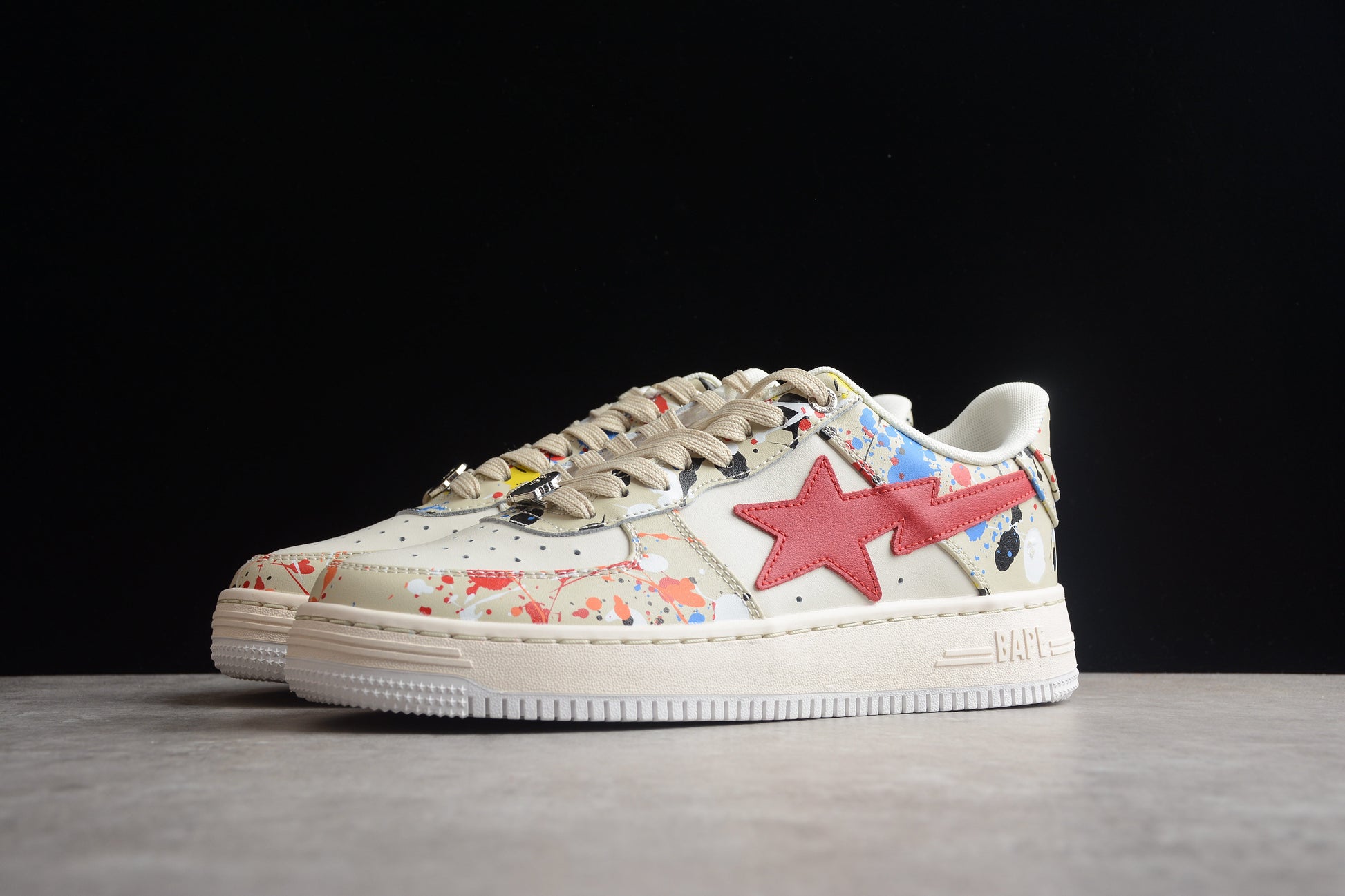 BAPE STA Splatter Low-Top Sneakers - Phantom Kicks