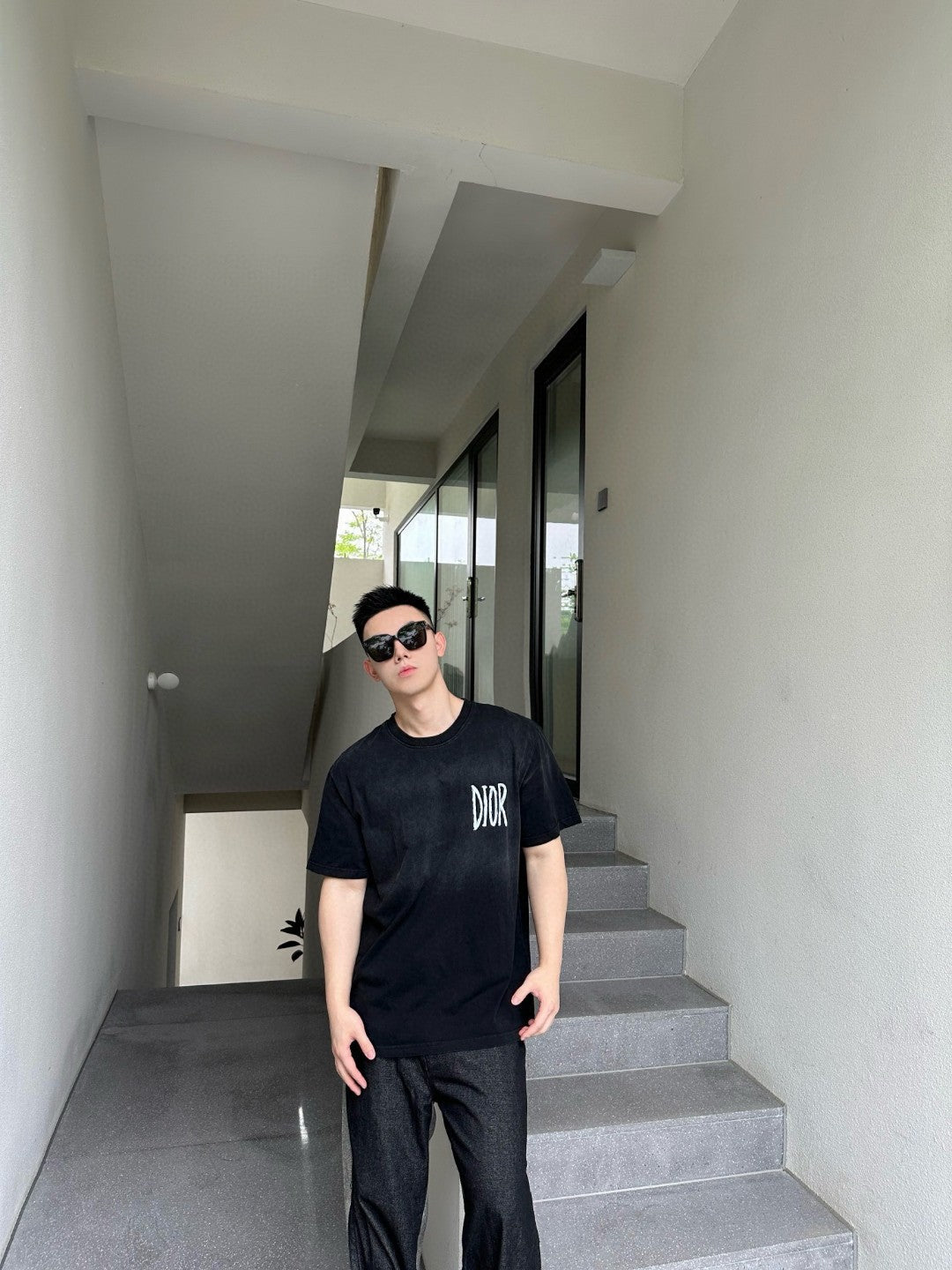Dior Logo T-Shirt (Black) - Phantom Kicks