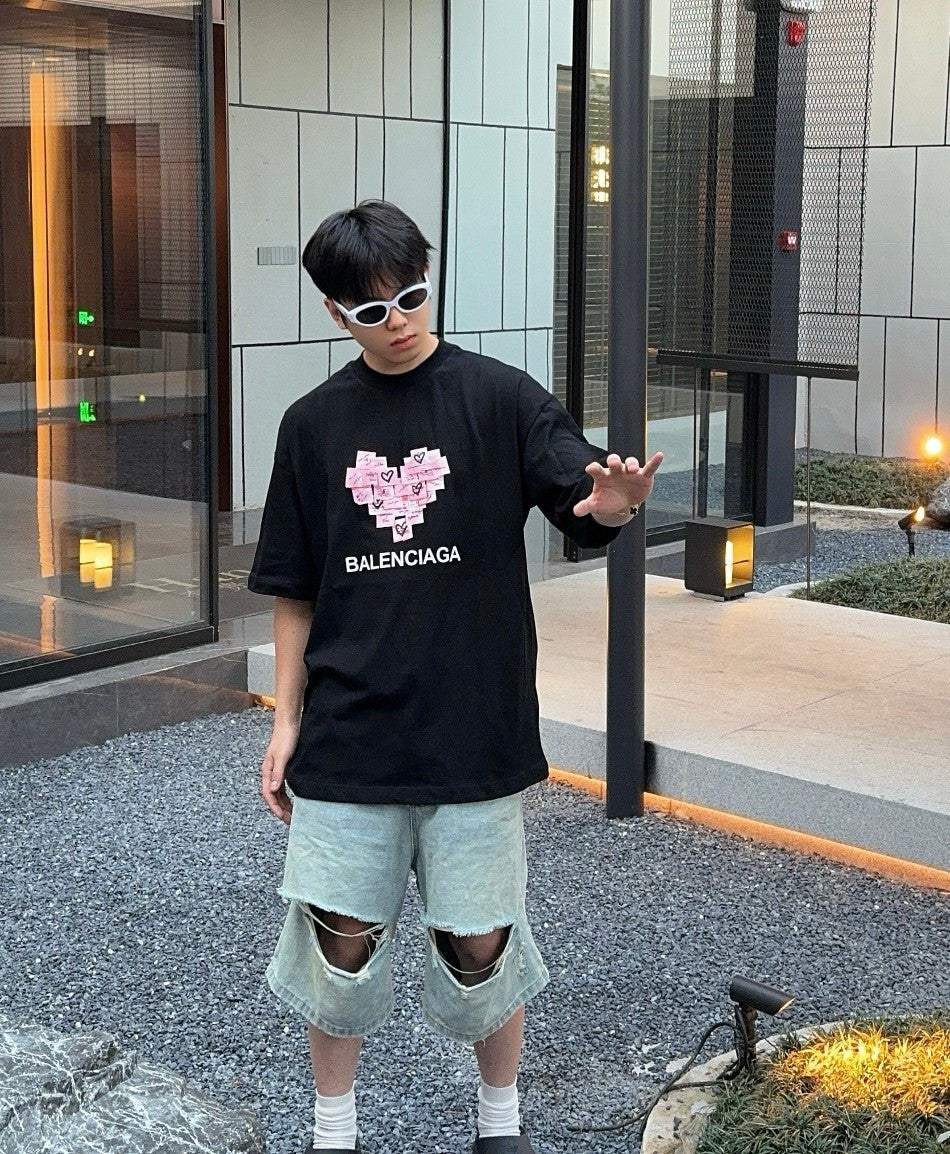 Balenciaga Love Notes T-Shirt in Black - Phantom Kicks