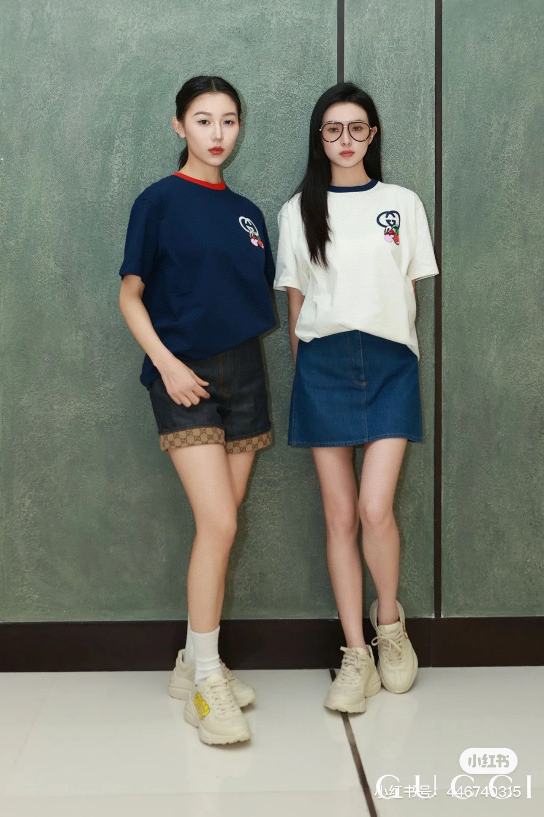 Gucci Cherry Logo Navy T-Shirt - Phantom Kicks