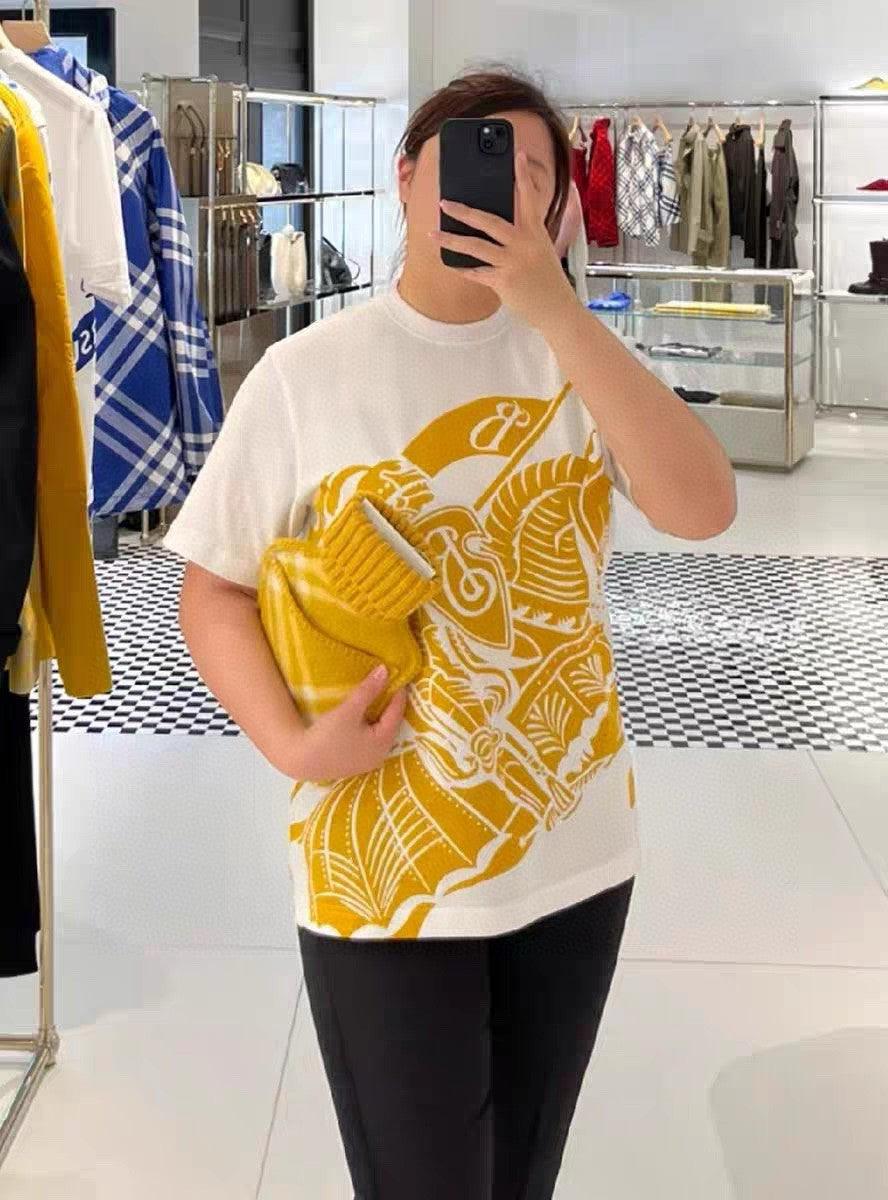 Burberry Knight Print T-Shirt (Cream/Orange) - Phantom Kicks