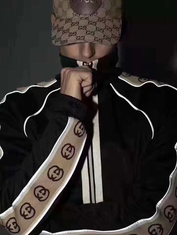 Gucci GG Logo Stripe Track Jacket - Black - Phantom Kicks
