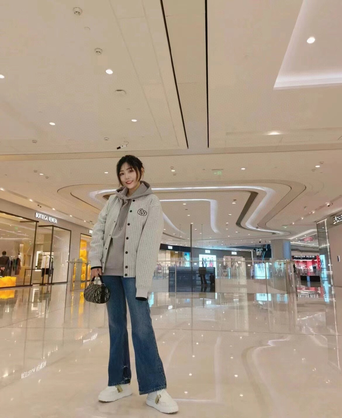 Dior Striped Bomber Jacket - Grey - Phantom Kicks